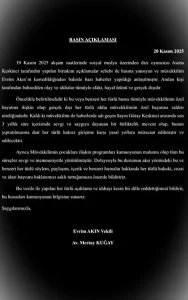 Evrim Akın Avukatı Aracılığıyla Harekete Geçti